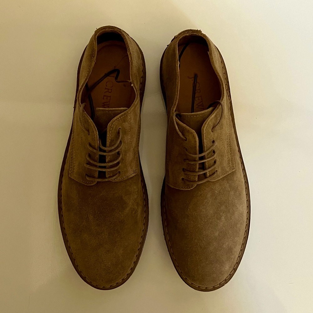 J Crew MacAlister Oxford Suede Shoes in Tan